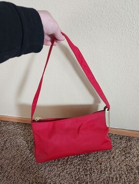 Red DKNY Women's Shoulder Bag - Classic Everyday Style